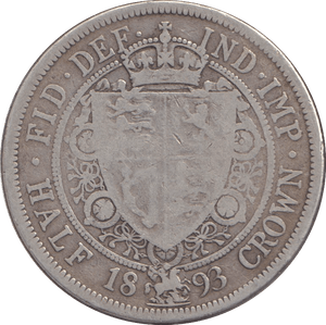 1893 HALFCROWN ( FINE ) - FLORIN - Cambridgeshire Coins