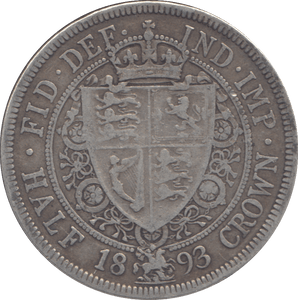 1893 HALFCROWN ( FINE ) - HALFCROWN - Cambridgeshire Coins