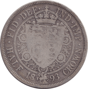 1893 HALFCROWN ( FINE ) - HALFCROWN - Cambridgeshire Coins