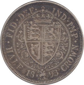 1893 HALFCROWN ( GF ) - HALFCROWN - Cambridgeshire Coins