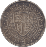 1893 HALFCROWN ( GF ) - HALFCROWN - Cambridgeshire Coins