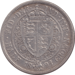 1893 HALFCROWN ( GF ) - HALFCROWN - Cambridgeshire Coins