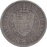 1893 HALFCROWN ( GF ) - HALFCROWN - Cambridgeshire Coins