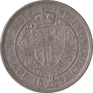 1893 HALFCROWN ( GVF ) - HALFCROWN - Cambridgeshire Coins