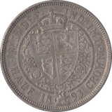 1893 HALFCROWN ( GVF ) - HALFCROWN - Cambridgeshire Coins