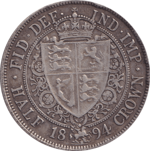 1893 HALFCROWN ( GVF ) - Halfcrown - Cambridgeshire Coins