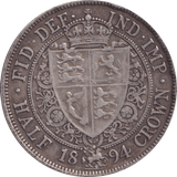 1893 HALFCROWN ( GVF ) - Halfcrown - Cambridgeshire Coins