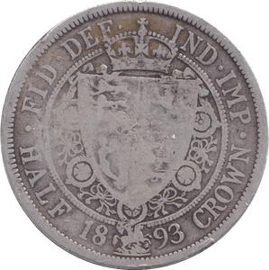 1893 HALFCROWN ( NF ) - HALFCROWN - Cambridgeshire Coins