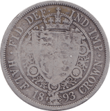 1893 HALFCROWN ( NF ) - HALFCROWN - Cambridgeshire Coins