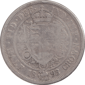 1893 HALFCROWN ( NF ) - HALFCROWN - Cambridgeshire Coins