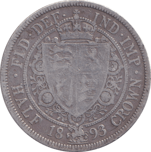 1893 HALFCROWN ( NF ) - HALFCROWN - Cambridgeshire Coins