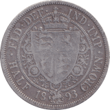 1893 HALFCROWN ( NF ) - HALFCROWN - Cambridgeshire Coins