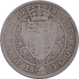 1893 HALFCROWN ( NF ) - HALFCROWN - Cambridgeshire Coins
