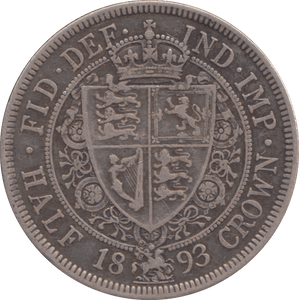 1893 HALFCROWN ( VF ) - HALFCROWN - Cambridgeshire Coins