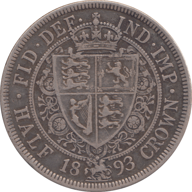 1893 HALFCROWN ( VF ) - HALFCROWN - Cambridgeshire Coins