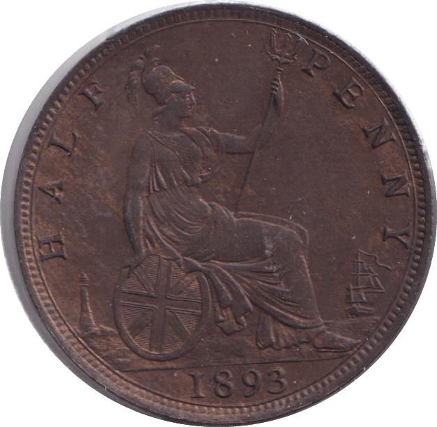 1893 HALFPENNY ( AUNC ) - HALFPENNY - Cambridgeshire Coins