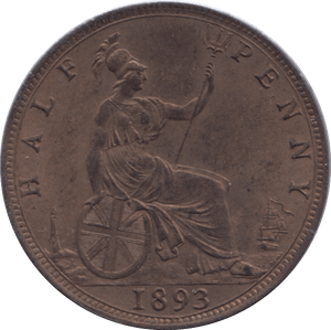 1893 HALFPENNY ( BU ) - Halfpenny - Cambridgeshire Coins
