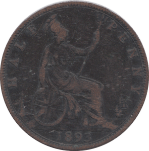 1893 HALFPENNY ( FINE ) - HALFPENNY - Cambridgeshire Coins
