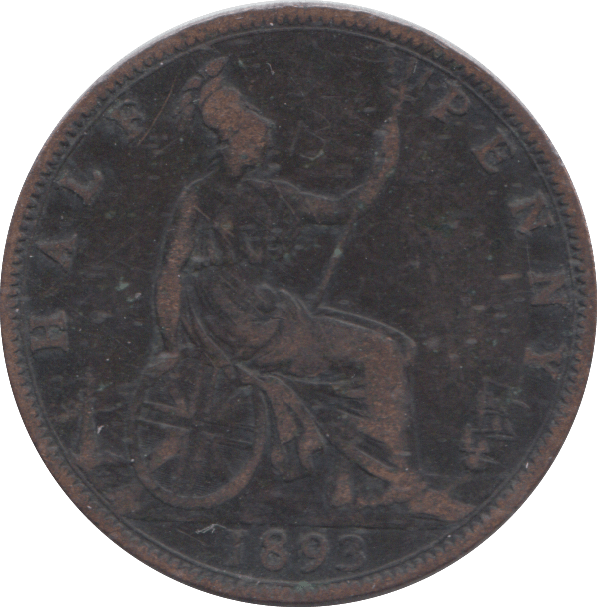 1893 HALFPENNY ( FINE ) - HALFPENNY - Cambridgeshire Coins