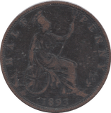 1893 HALFPENNY ( FINE ) - HALFPENNY - Cambridgeshire Coins