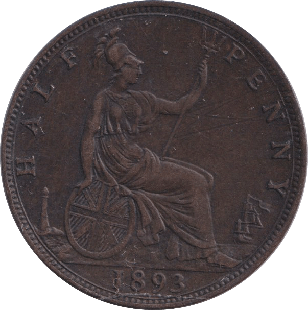 1893 HALFPENNY ( GVF ) - HALFPENNY - Cambridgeshire Coins