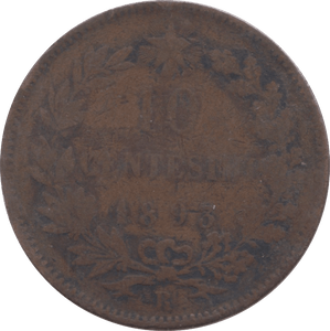 1893 ITALY 10 CENTESIMI - WORLD COINS - Cambridgeshire Coins