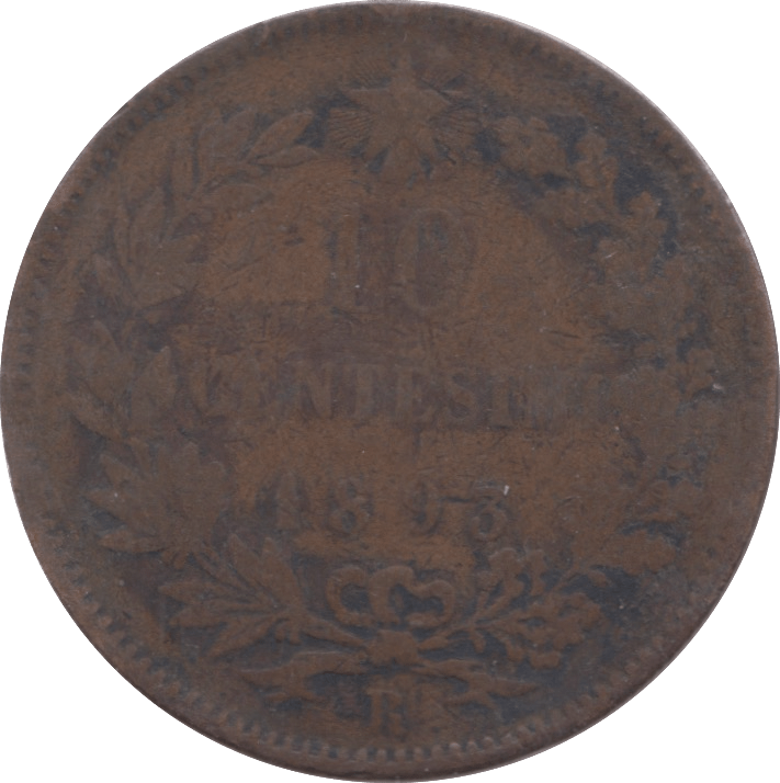 1893 ITALY 10 CENTESIMI - WORLD COINS - Cambridgeshire Coins