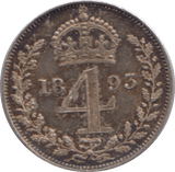 1893 MAUNDY FOURPENCE ( UNC ) - MAUNDY FOURPENCE - Cambridgeshire Coins