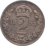 1893 MAUNDY TWOPENCE ( EF ) - WORLD COINS - Cambridgeshire Coins