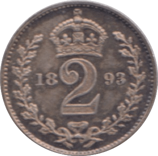 1893 MAUNDY TWOPENCE ( UNC ) - MAUNDY TWOPENCE - Cambridgeshire Coins