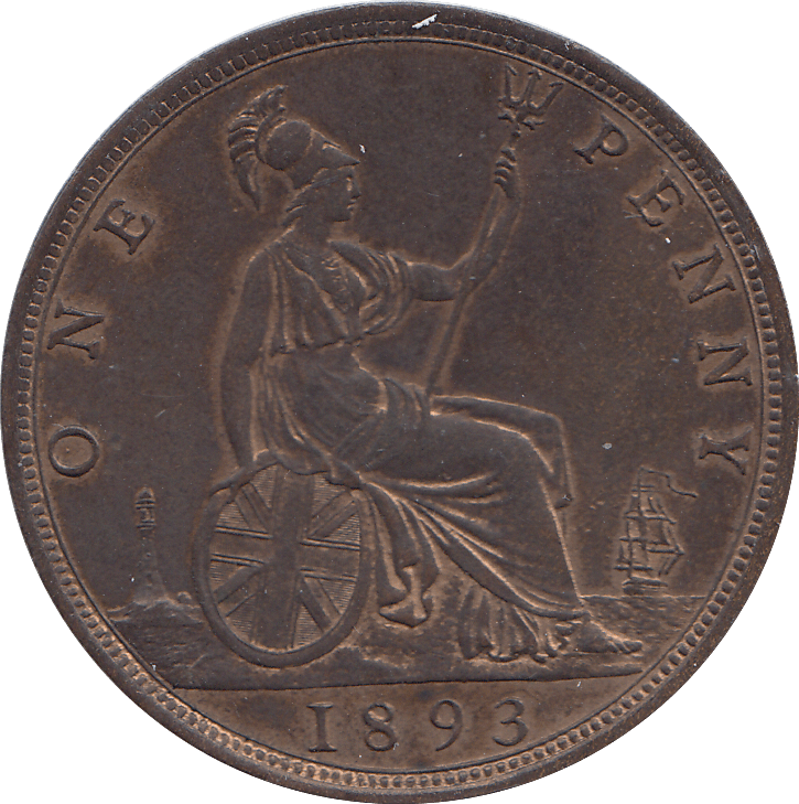1893 ONE PENNY ( AUNC ) - WORLD COINS - Cambridgeshire Coins