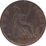 1893 ONE PENNY ( AUNC ) - WORLD COINS - Cambridgeshire Coins