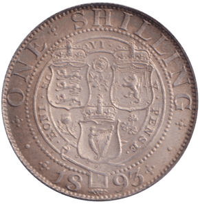 1893 SHILLING ( EF ) - SHILLING - Cambridgeshire Coins