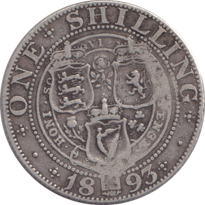 1893 SHILLING ( FINE ) - SHILLING - Cambridgeshire Coins