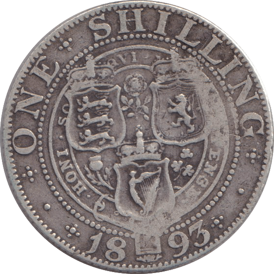 1893 SHILLING ( FINE ) - SHILLING - Cambridgeshire Coins