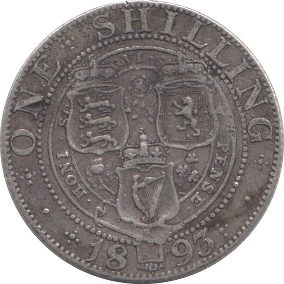 1893 SHILLING ( FINE ) - Shilling - Cambridgeshire Coins