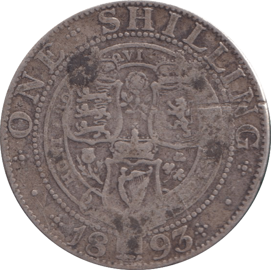 1893 SHILLING ( FINE ) - SHILLING - Cambridgeshire Coins