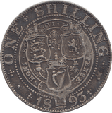 1893 SHILLING ( GF ) - SHILLING - Cambridgeshire Coins