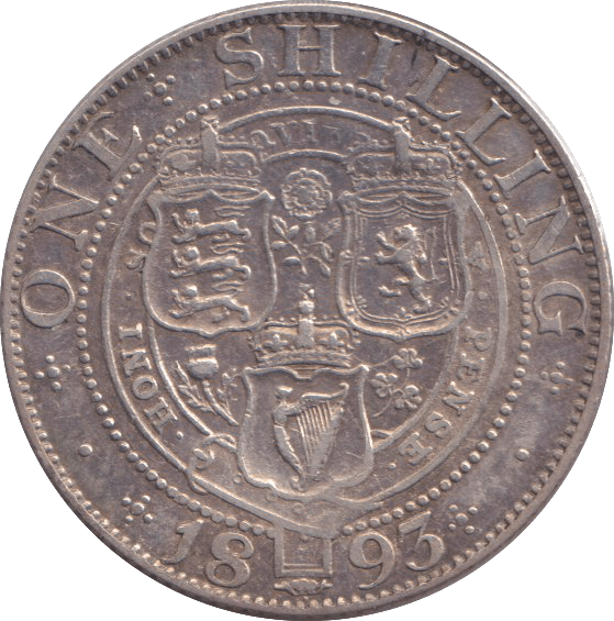 1893 SHILLING ( GVF ) 4 - SHILLING - Cambridgeshire Coins
