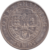 1893 SHILLING ( GVF ) 4 - SHILLING - Cambridgeshire Coins