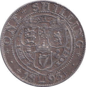 1893 SHILLING ( GVF ) - SHILLING - Cambridgeshire Coins