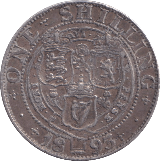 1893 SHILLING ( GVF ) - SHILLING - Cambridgeshire Coins