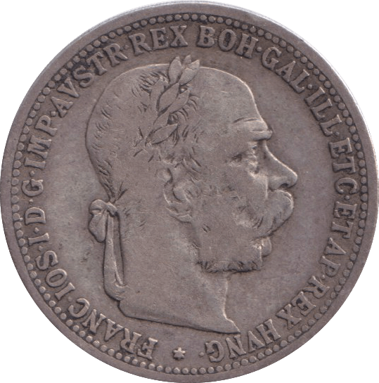 1893 SILVER CORONA AUSTRIA - SILVER WORLD COINS - Cambridgeshire Coins