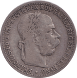 1893 SILVER CORONA AUSTRIA - SILVER WORLD COINS - Cambridgeshire Coins