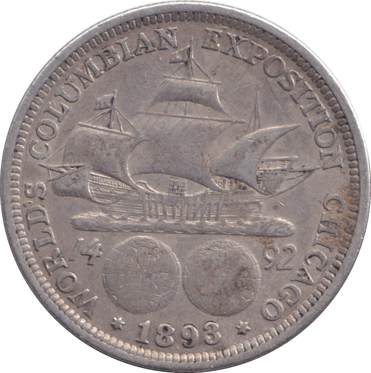 1893 SILVER HALF DOLLAR US COLUMBIA - WORLD COINS - Cambridgeshire Coins