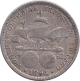 1893 SILVER HALF DOLLAR US COLUMBIA - WORLD COINS - Cambridgeshire Coins