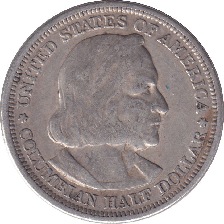 1893 SILVER HALF DOLLAR US COLUMBIA - WORLD COINS - Cambridgeshire Coins
