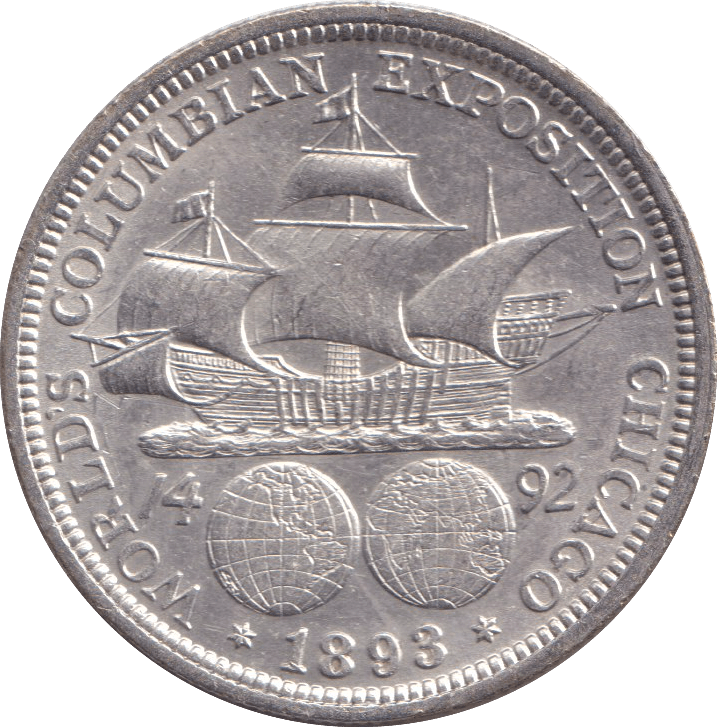 1893 SILVER HALF DOLLAR USA COLUMBIA - Silver Proof - Cambridgeshire Coins