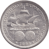 1893 SILVER HALF DOLLAR USA COLUMBIA - Silver Proof - Cambridgeshire Coins