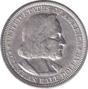 1893 SILVER HALF DOLLAR USA COLUMBIA - Silver Proof - Cambridgeshire Coins